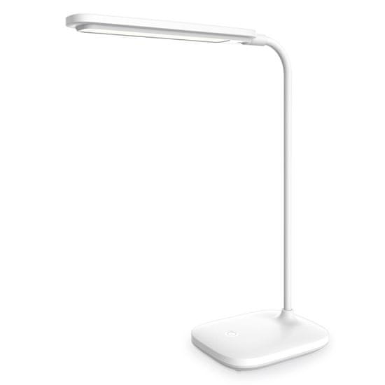 Platinet PDL6728 namizna LED svetilka, 2v1, nastavljiva svetlost, nočna svetilka, baterija, nastavljiv vrat, bela