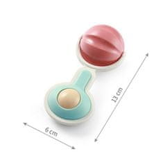 BabyOno Drsalka z zobotrebcem Barbell 0m+