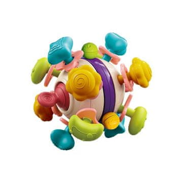 BabyOno Senzorična igrača z zobotrebcem Star ball 0m+