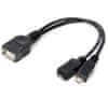 PremiumCord Redukcijski kabel USB USB A/ženska+Micro USB/ženska - Micro USB/ženska OTG