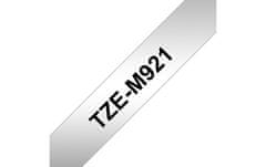 Brother - TZe-M921, kovinsko srebrna / črna (9 mm, laminirana)