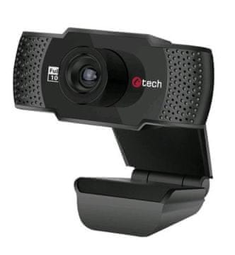 C-Tech Spletna kamera CAM-11FHD, 1080P, mikrofon, črna