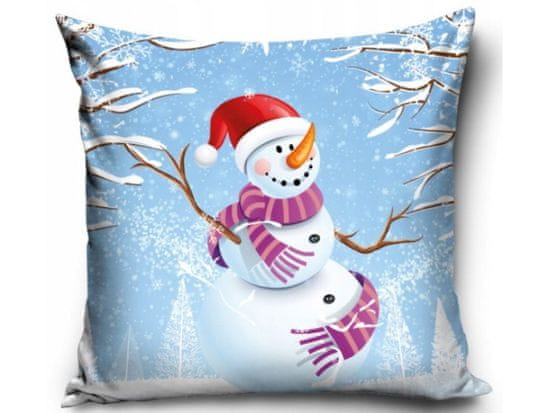 Carbotex Božična prevleka za vzglavnik Snežak, 40/40cm, PNL237004