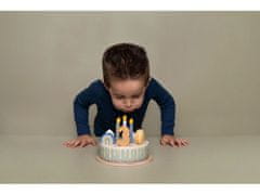 LITTLE DUTCH Rojstnodnevna torta 26 kosov lesena Modra