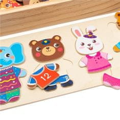 Baby Mix Sestavljanka v škatli Montessori živali