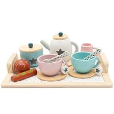 Baby Mix Montessori leseni čajni set za otroke