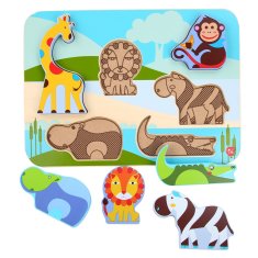 Lucy &amp; Leo 224 Živali iz safarija - lesena sestavljanka 7 kosov