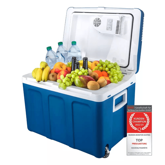 First Austria Hladilna torba FIRST 45L/40L, AC&DC USB, 49dB, modra, ER: F