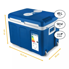 First Austria Hladilna torba FIRST 45L/40L, AC&DC USB, 49dB, modra, ER: F