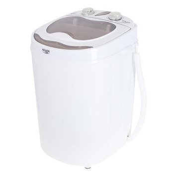 Adler Pralni stroj Adler AD 8055, 3 kg, top-load, prenosni, kremne in bele barve, 150 W, z rotacijskim nadzorom