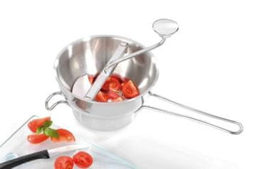 Gefu GEFU FLOTTE LOTTE kuhinjski strojček za predelavo sadja in zelenjave, iz nerjavečega jekla, enostaven za uporabo