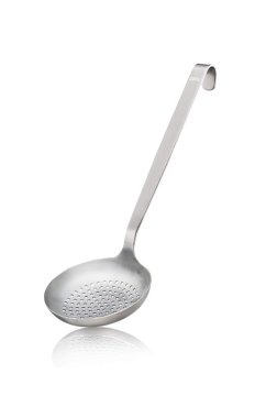 Gefu Gefu BASELINE odcedna žlica G-29103 - nerjaveče jeklo, 320 mm, primerna za pomivanje v pomivalnem stroju, srebrna barva