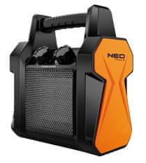 NEO Tools Električni prostorni grelnik NEO TOOLS 90-061, 3000 W, keramika PTC, črn/oranžen, termostat, za notranjo rabo