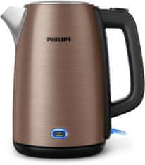 Philips Električni kuhalnik Philips Viva Collection HD9355/92, 1.7 L, 2060 W, črn in bakren, brezžičen, s funkcijo ohranjanja toplote