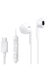 JVC Slušalke JVC HA-FR17UC USB Type-C, bele, IPX2, z in-line mikrofonom, za klice in glasbo, in-ear, neodimijski magneti