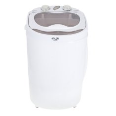 Adler Pralni stroj Adler AD 8055, 3 kg, top-load, prenosni, kremne in bele barve, 150 W, z rotacijskim nadzorom