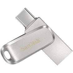 SanDisk STICK 64GB USB 3.1 SanDisk Ultra Dual Drive Luxe Type-C srebrne barve