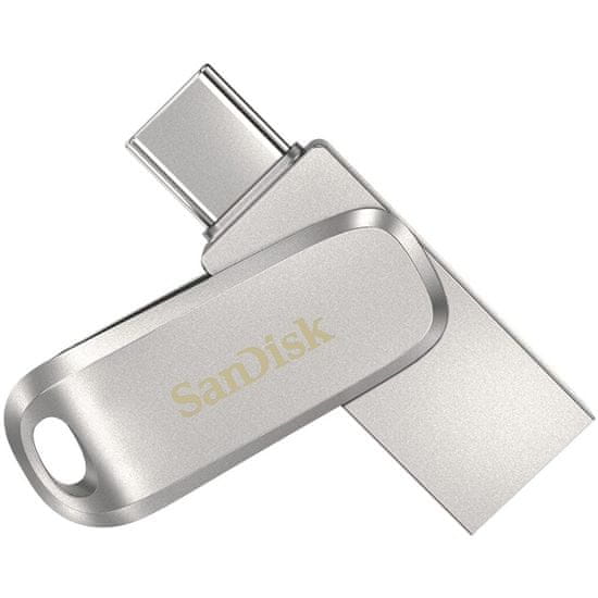 SanDisk STICK 64GB USB 3.1 SanDisk Ultra Dual Drive Luxe Type-C srebrne barve