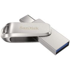 SanDisk STICK 64GB USB 3.1 SanDisk Ultra Dual Drive Luxe Type-C srebrne barve
