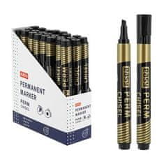 EASY PERM CHISEL Permanentni marker z rezano konico, 24 kosov v pakiranju, črn