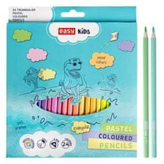EASY Kids PASTEL Trikotne barvice, 24 kosov, 24 pastelnih barv