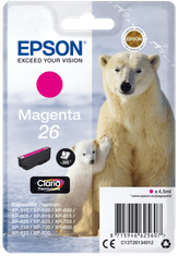 Epson Singlepack Magenta 26 Claria Premium črnilo C13T26134012
