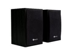 C-Tech Zvočnik SPK-09, 2.0, lesen, črn, USB