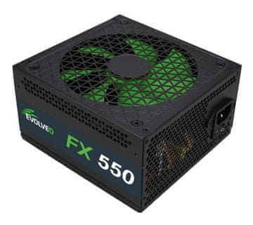 Evolveo FX 550,550W ATX napajalnik,14cm,80+,Bela,3YRW