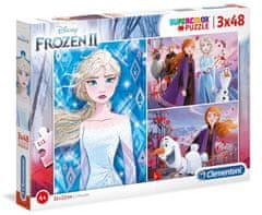Clementoni Puzzle Supercolor - Frozen II / 3 x 48 kosov