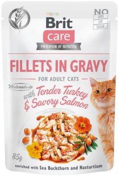 Brit Care Cat puran in losos, fileti v omaki 85g