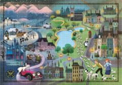 Clementoni Sestavljanka Disneyjev zemljevid 101 dalmatinec 1000 kosov