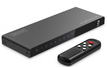 Digitus 5x1 stikalo HDMI, 4K/60Hz HDCP 2.2