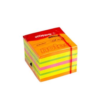 Kores Neonske blazinice CUBO Poletje 400 listov 50x50mm, mešanica barv