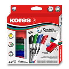 Kores K-Marker Set - 4 markerji + magnetna gobica