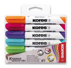 Kores K-Marker Bela tabla - komplet 6 barv