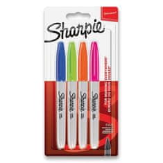 Sharpie Permanentni marker Fine - komplet 4 kosov, dopolnilne barve