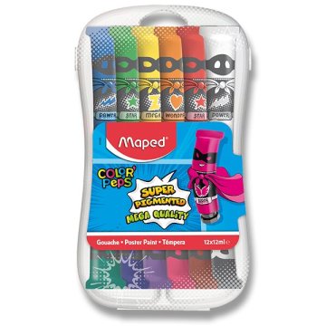 Maped Tempera barve Color'Peps - 12 barv, tube 12 ml
