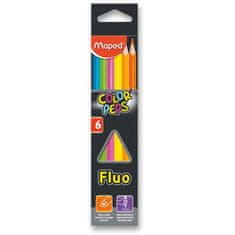 Maped - Trikotne barvice Color´ Peps FLUO 6 kosov