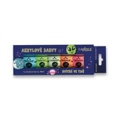 Cadence Akrilne barve za kristale Glow in the Dark set 5 svetlečih barv