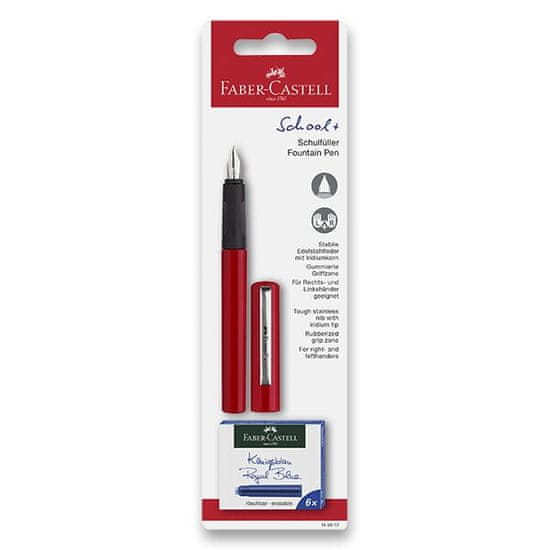 Faber-Castell kroglično pero, konica M rdeča