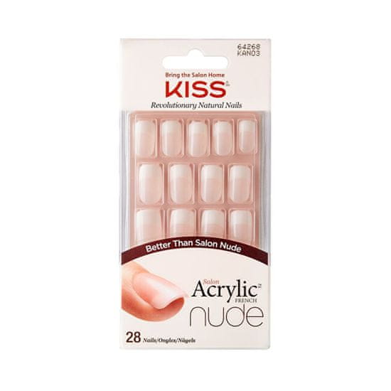 KISS Akrilni nohti - francoska manikura za naraven videz Salon Akril French Nude 64268 28 kosov