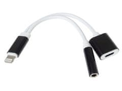 PremiumCord Adapter Lightning na 3,5-milimetrski zvočni priključek + polnjenje z Lightning