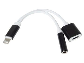 PremiumCord Adapter Lightning na 3,5-milimetrski zvočni priključek + polnjenje z Lightning