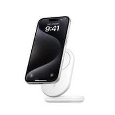 Belkin BOOST CHARGE Qi2 15W magnetno stojalo za polnjenje, zložljivo, belo
