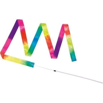 Goki Gimnastični trak s palico Mavrica