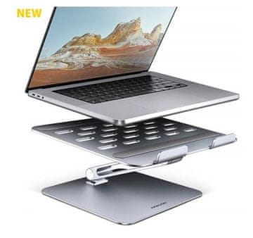 AXAGON HMC-STND, stojalo za 10"-16" prenosnike, vozlišče USB 5Gb/s, 3x USB-A, HDMI 4k/60Hz, RJ-45, PD 100W, kabel USB-C 60cm