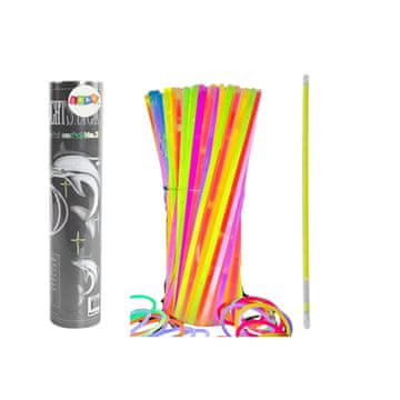Lean-toys Fluorescentni svetleče palčke 26 cm -100 kosov MIX barve
