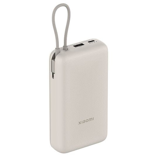 Xiaomi polnilna baterija z vgrajenim kablom, 20000 mAh, bež
