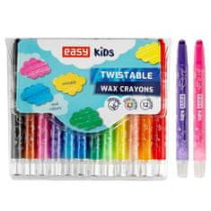 EASY Kids TWIST Mehanske voščene barvice, 12 barv