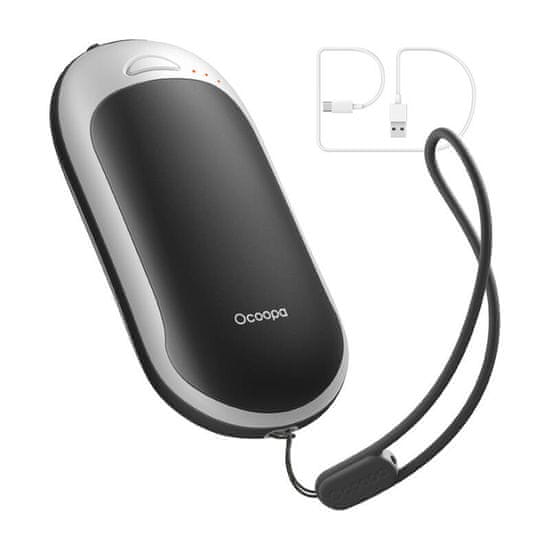 Ocoopa HotPal PD 5000 mAh grelnik rok s funkcijo powerbank, USB-C, bela in črna